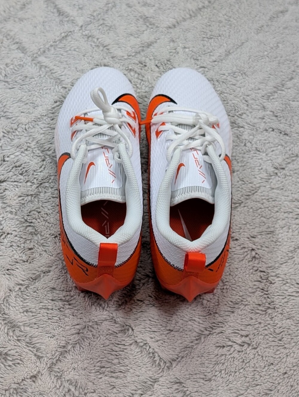 Nike Vapor Edge Speed 360 2 White Orange Football Cleats Mens 9 FQ4045-100 NEW - Picture 4 of 6
